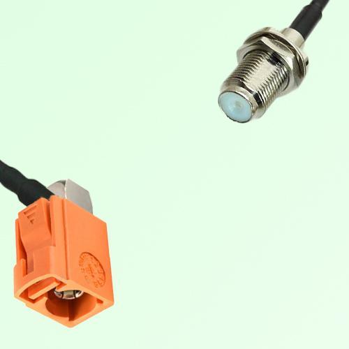 FAKRA SMB M 2003 pastel orange Female RA to F Bulkhead Female Cable FAKRA SMB M 2003 pastel orange Female RA to F Bulkhead Female Cable