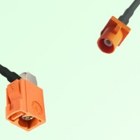 FAKRA SMB M 2003 pastel orange Female RA to M 2003 pastel orange Male Cable FAKRA SMB M 2003 pastel orange Female RA to M 2003 pastel orange Male Cable