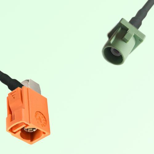 FAKRA SMB M 2003 pastel orange Female RA to N 6019 pastel green Male Cable