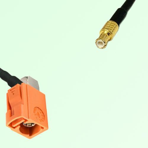 FAKRA SMB M 2003 pastel orange Female Jack RA to MCX Male Plug Cable