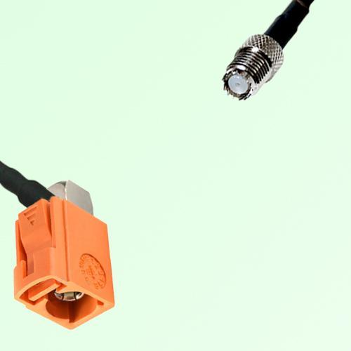 FAKRA SMB M 2003 pastel orange Female Jack RA to Mini UHF Female Cable FAKRA SMB M 2003 pastel orange Female Jack RA to Mini UHF Female Cable