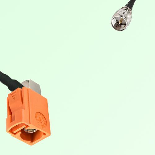 FAKRA SMB M 2003 pastel orange Female Jack RA to Mini UHF Male Cable FAKRA SMB M 2003 pastel orange Female Jack RA to Mini UHF Male Cable