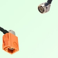 FAKRA SMB M 2003 pastel orange Female Jack RA to N Male Plug RA Cable FAKRA SMB M 2003 pastel orange Female Jack RA to N Male Plug RA Cable