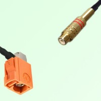 FAKRA SMB M 2003 pastel orange Female Jack RA to RCA Female Jack Cable FAKRA SMB M 2003 pastel orange Female Jack RA to RCA Female Jack Cable