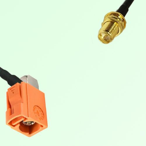 FAKRA SMB M 2003 pastel orange Female RA to RP SMA Bulkhead Female Cable FAKRA SMB M 2003 pastel orange Female RA to RP SMA Bulkhead Female Cable