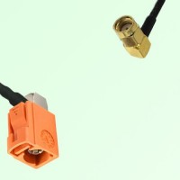 FAKRA SMB M 2003 pastel orange Female RA to RP SMA Male RA Cable