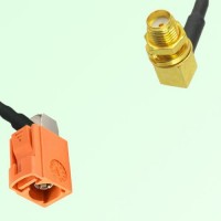FAKRA SMB M 2003 pastel orange Female RA to SMA Bulkhead Female RA Cable FAKRA SMB M 2003 pastel orange Female RA to SMA Bulkhead Female RA Cable