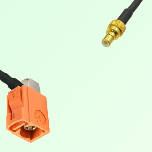 FAKRA SMB M 2003 pastel orange Female Jack RA to SMB Male Plug Cable