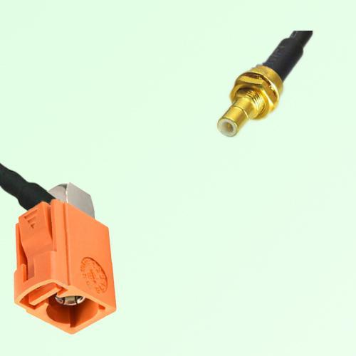 FAKRA SMB M 2003 pastel orange Female RA to SMB Bulkhead Male Cable FAKRA SMB M 2003 pastel orange Female RA to SMB Bulkhead Male Cable
