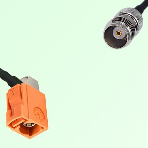 FAKRA SMB M 2003 pastel orange Female Jack RA to TNC Female Jack Cable