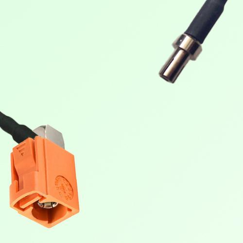 FAKRA SMB M 2003 pastel orange Female Jack RA to TS9 Male Plug Cable