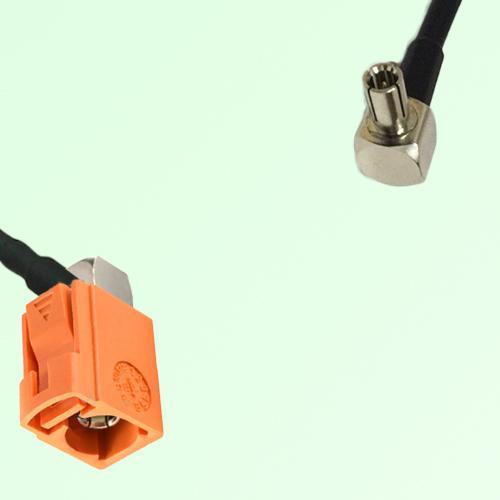 FAKRA SMB M 2003 pastel orange Female RA to TS9 Male RA Cable FAKRA SMB M 2003 pastel orange Female RA to TS9 Male RA Cable
