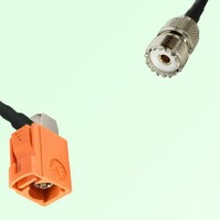 FAKRA SMB M 2003 pastel orange Female Jack RA to UHF Female Jack Cable FAKRA SMB M 2003 pastel orange Female Jack RA to UHF Female Jack Cable