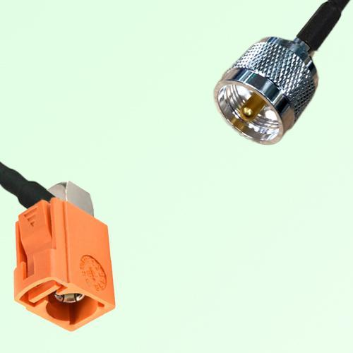 FAKRA SMB M 2003 pastel orange Female Jack RA to UHF Male Plug Cable