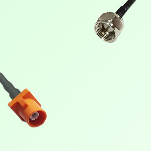FAKRA SMB M 2003 pastel orange Male Plug to F Male Plug Cable