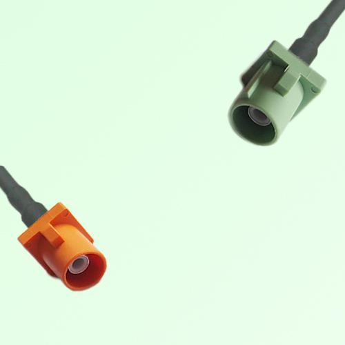 FAKRA SMB M 2003 pastel orange Male to N 6019 pastel green Male Cable
