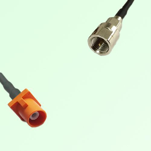 FAKRA SMB M 2003 pastel orange Male Plug to FME Male Plug Cable