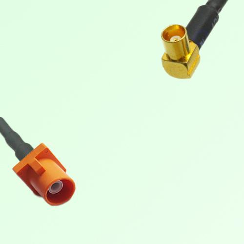 FAKRA SMB M 2003 pastel orange Male Plug to MCX Female Jack RA Cable