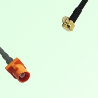 FAKRA SMB M 2003 pastel orange Male Plug to MCX Male Plug RA Cable FAKRA SMB M 2003 pastel orange Male Plug to MCX Male Plug RA Cable