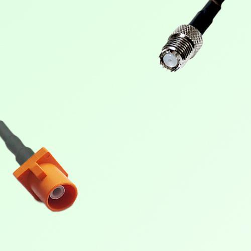 FAKRA SMB M 2003 pastel orange Male Plug to Mini UHF Female Jack Cable FAKRA SMB M 2003 pastel orange Male Plug to Mini UHF Female Jack Cable