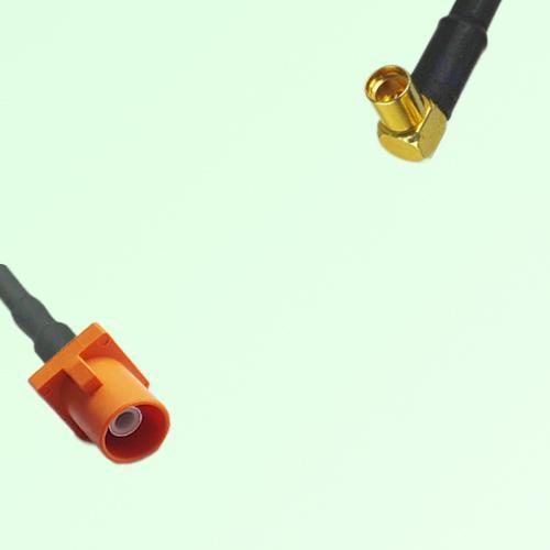 FAKRA SMB M 2003 pastel orange Male Plug to MMCX Female Jack RA Cable