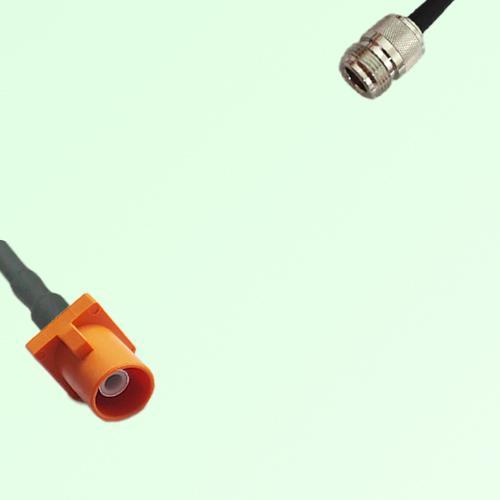 FAKRA SMB M 2003 pastel orange Male Plug to N Female Jack Cable