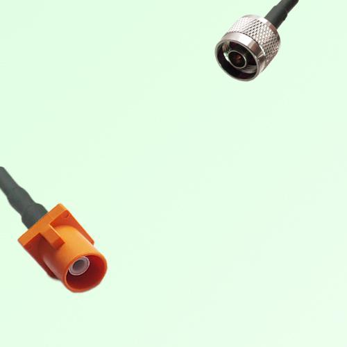 FAKRA SMB M 2003 pastel orange Male Plug to N Male Plug Cable