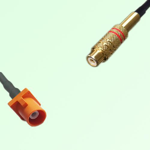 FAKRA SMB M 2003 pastel orange Male Plug to RCA Female Jack Cable