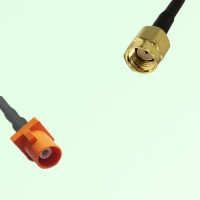 FAKRA SMB M 2003 pastel orange Male Plug to RP SMA Male Plug Cable FAKRA SMB M 2003 pastel orange Male Plug to RP SMA Male Plug Cable