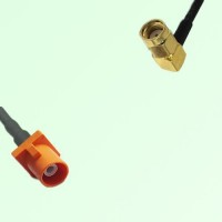 FAKRA SMB M 2003 pastel orange Male Plug to RP SMA Male Plug RA Cable FAKRA SMB M 2003 pastel orange Male Plug to RP SMA Male Plug RA Cable