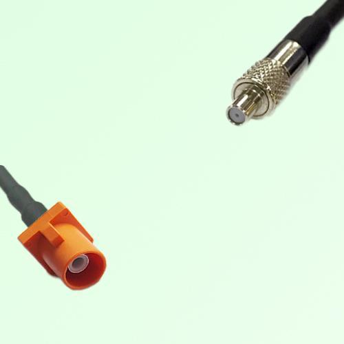 FAKRA SMB M 2003 pastel orange Male Plug to TS9 Female Jack Cable