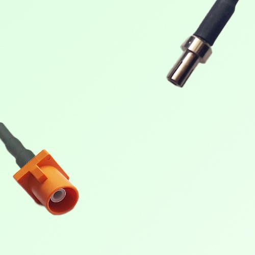 FAKRA SMB M 2003 pastel orange Male Plug to TS9 Male Plug Cable