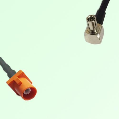 FAKRA SMB M 2003 pastel orange Male Plug to TS9 Male Plug RA Cable