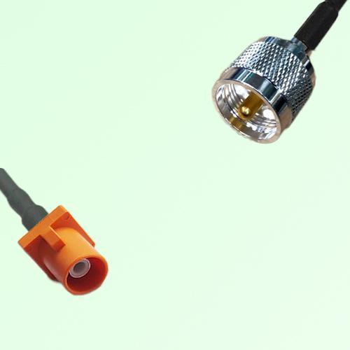 FAKRA SMB M 2003 pastel orange Male Plug to UHF Male Plug Cable