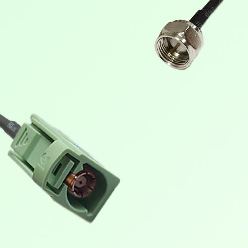 FAKRA SMB N 6019 pastel green Female Jack to F Male Plug Cable