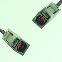 FAKRA SMB N 6019 pastel green Female to N 6019 pastel green Female Cable