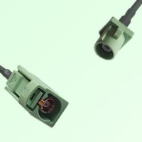 FAKRA SMB N 6019 pastel green Female to N 6019 pastel green Male Cable
