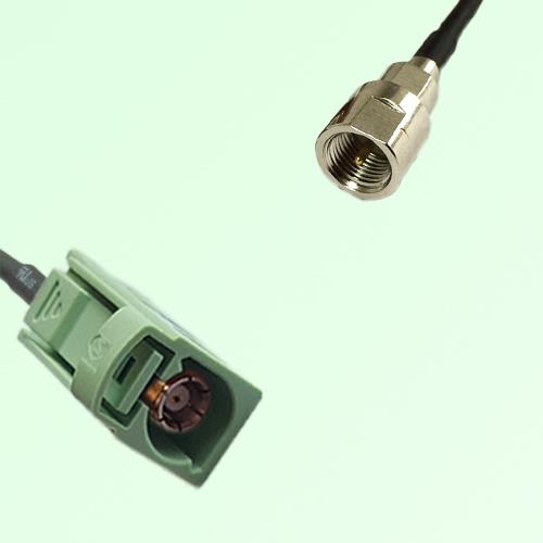 FAKRA SMB N 6019 pastel green Female Jack to FME Male Plug Cable