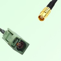 FAKRA SMB N 6019 pastel green Female Jack to MCX Female Jack Cable