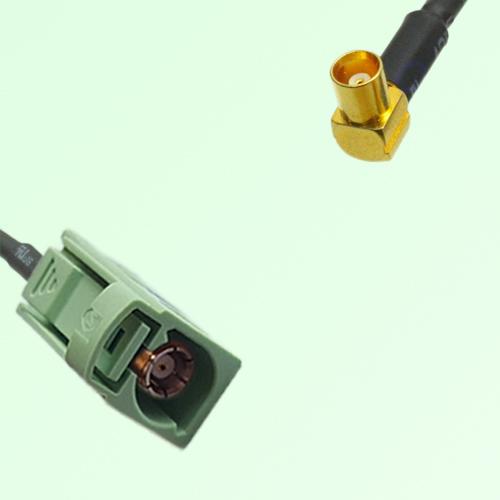 FAKRA SMB N 6019 pastel green Female Jack to MCX Female Jack RA Cable