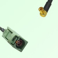 FAKRA SMB N 6019 pastel green Female Jack to MMCX Female Jack RA Cable