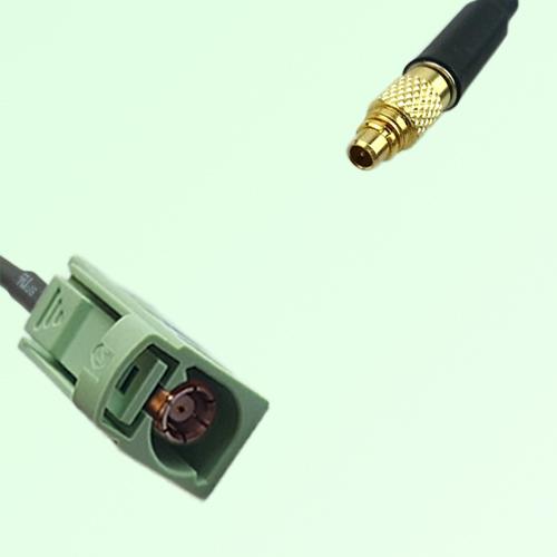 FAKRA SMB N 6019 pastel green Female Jack to MMCX Male Plug Cable