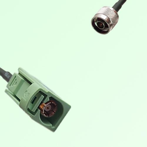 FAKRA SMB N 6019 pastel green Female Jack to N Male Plug Cable