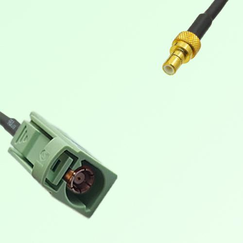 FAKRA SMB N 6019 pastel green Female Jack to SMB Male Plug Cable
