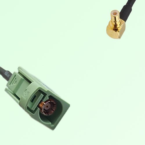 FAKRA SMB N 6019 pastel green Female Jack to SMB Male Plug RA Cable