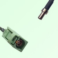 FAKRA SMB N 6019 pastel green Female Jack to TS9 Male Plug Cable