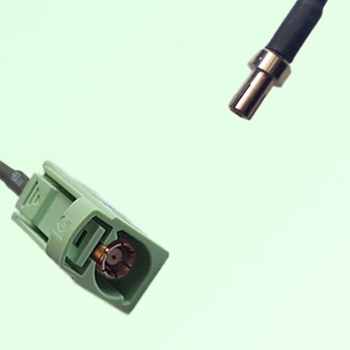 FAKRA SMB N 6019 pastel green Female Jack to TS9 Male Plug Cable FAKRA SMB N 6019 pastel green Female Jack to TS9 Male Plug Cable