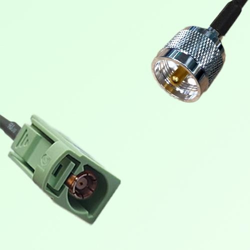 FAKRA SMB N 6019 pastel green Female Jack to UHF Male Plug Cable