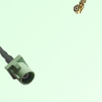 FAKRA SMB N 6019 pastel green Male Plug to IPEX Cable