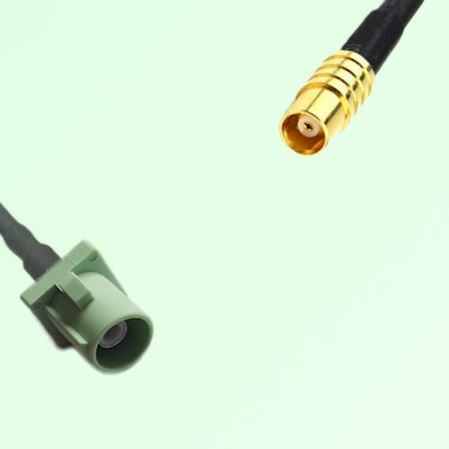 FAKRA SMB N 6019 pastel green Male Plug to MCX Female Jack Cable